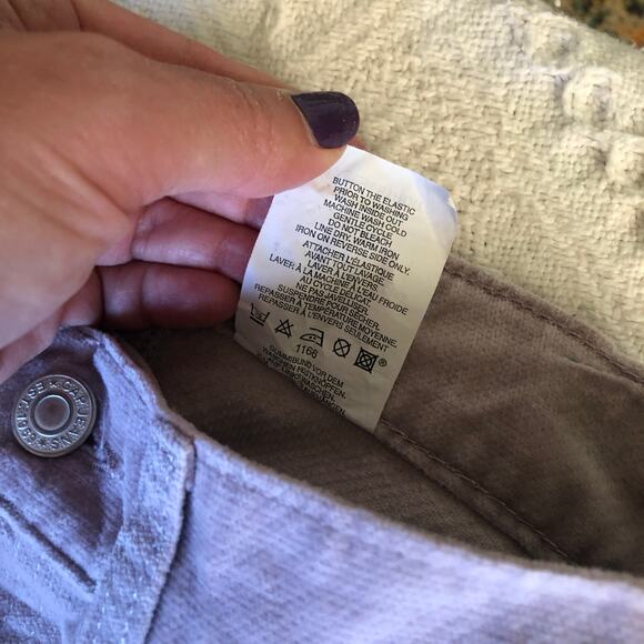 GAP Kids Twill Flare Leg Pants Lavender Sparkles 12 Slim 100% Cotton Y2K Style - Picture 7 of 12